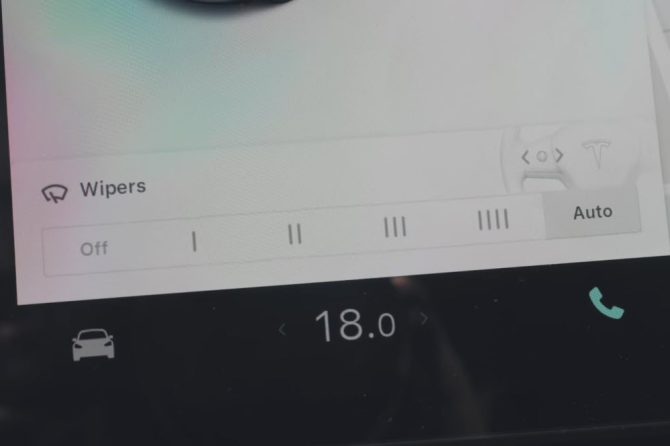 tesla auto wipers