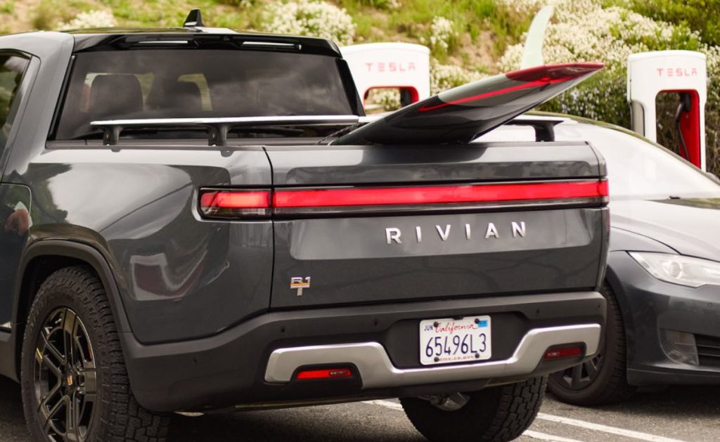 rivian tesla supercharger