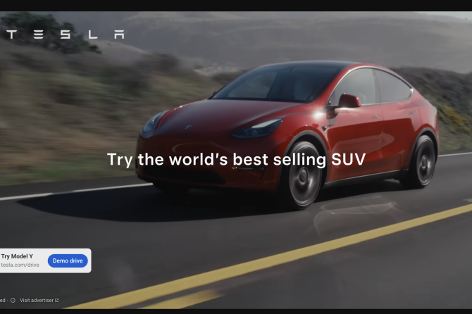 tesla ad youtube