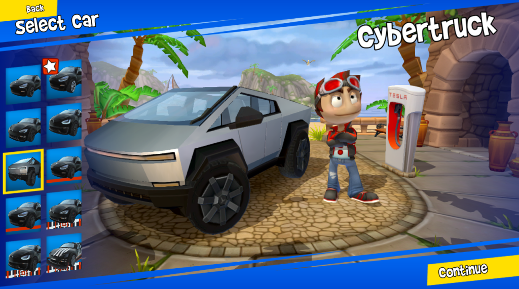 beach buggy racing 2 tesla