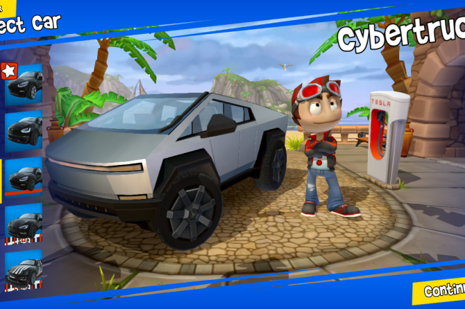 beach buggy racing 2 tesla