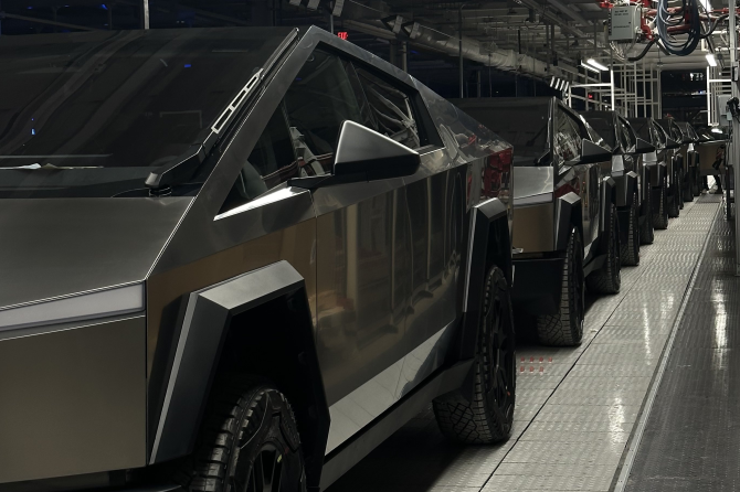 cybertruck production line