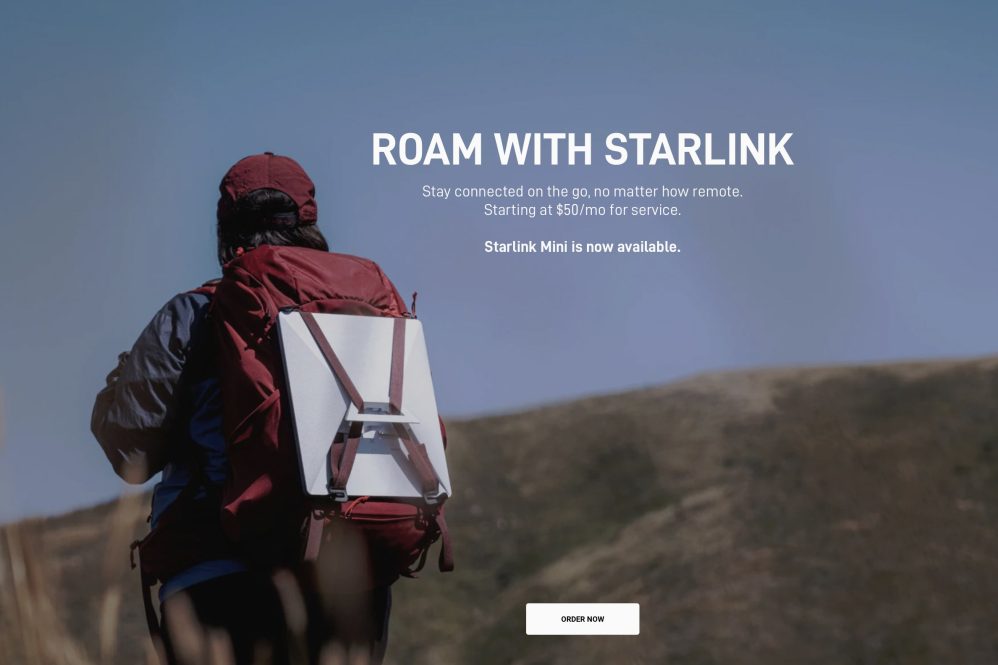 SpaceX Starlink Mini roam courtesy of SpaceX