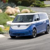 Blue and white 2025 VW ID. Buzz