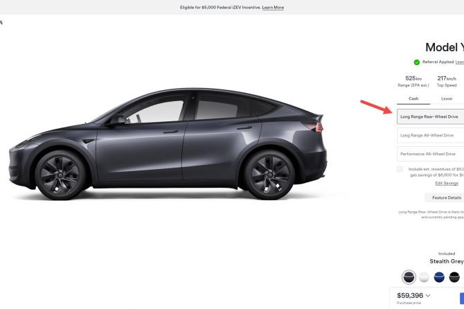 model y lr rwd