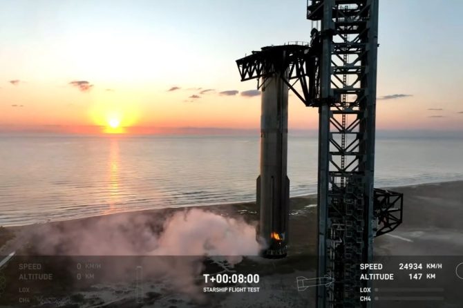 starship booster caught