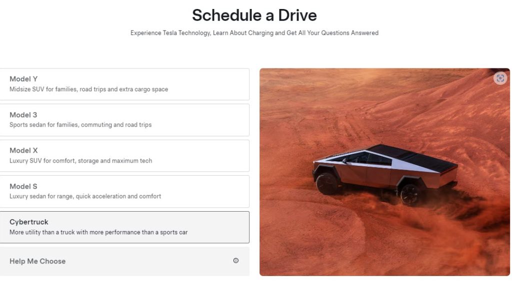 cybertruck demo drive