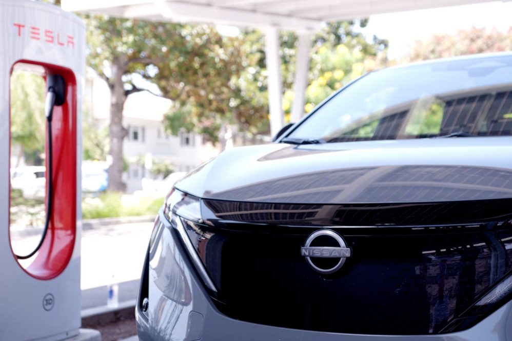 Ariya with Tesla Supercharger (1)