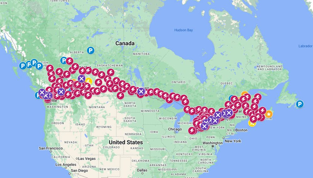 supercharger canada map