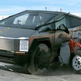 NHTSA side crash test of a Cybertruck