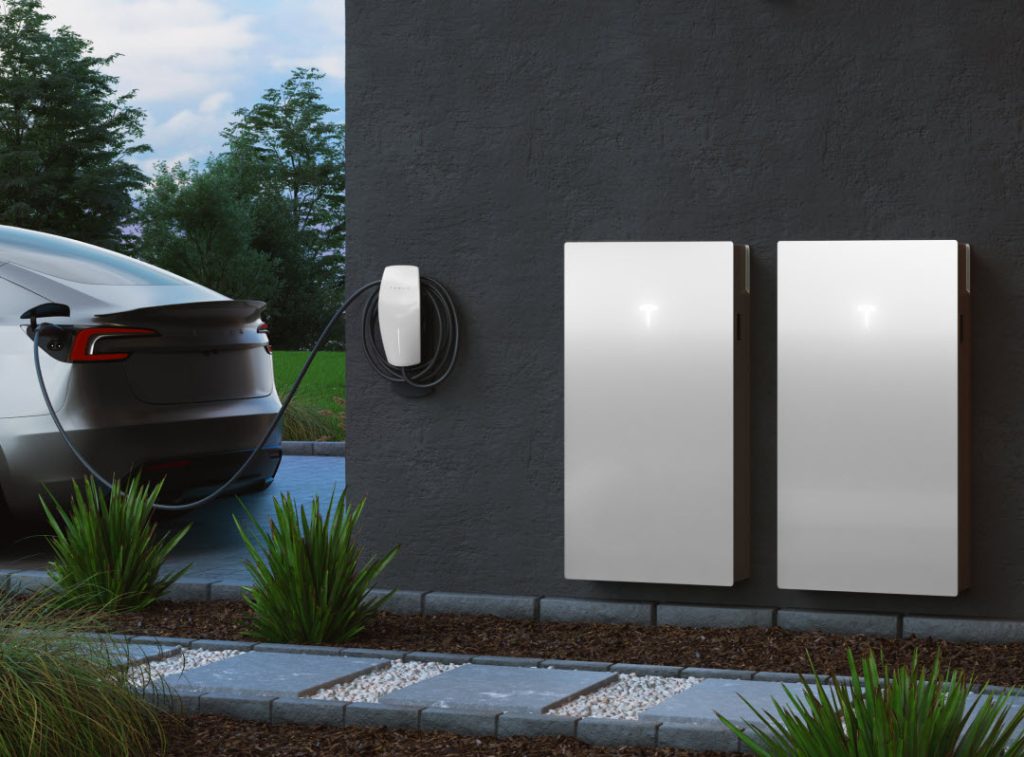 tesla wall connector and powerwall