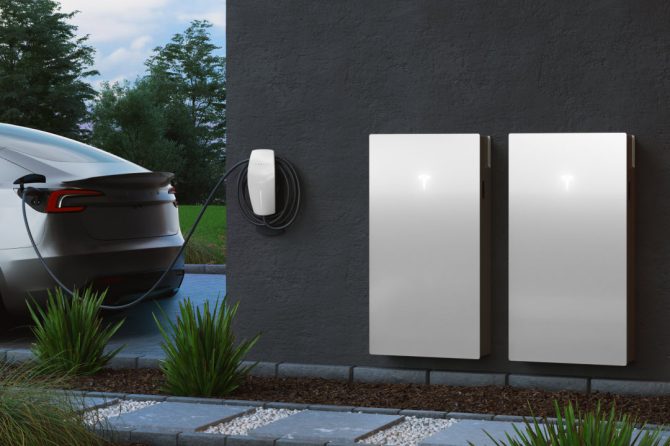 tesla wall connector and powerwall