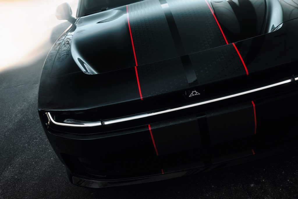 2026 Dodge Charger Daytona, customized with Fratzog dual stripes
