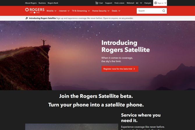 rogers satellite