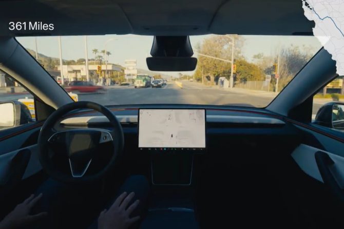 Tesla FSD 362 miles trip credit Tesla