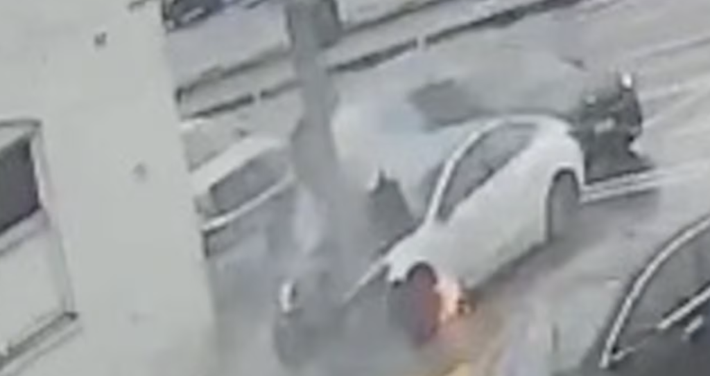 Tesla Model 3 crash, fire, Tacoma, Washington, KIRO 7