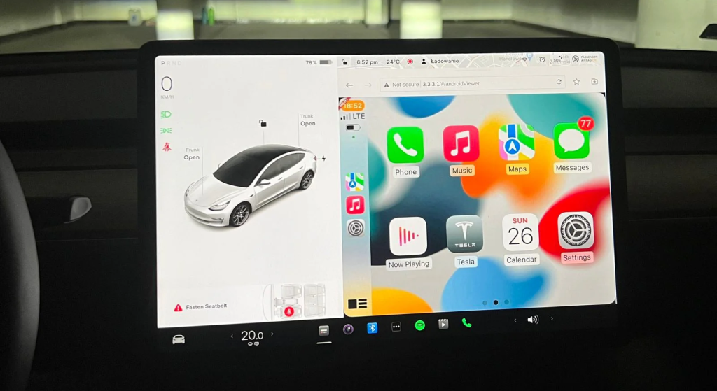 apple carplay hack tesla