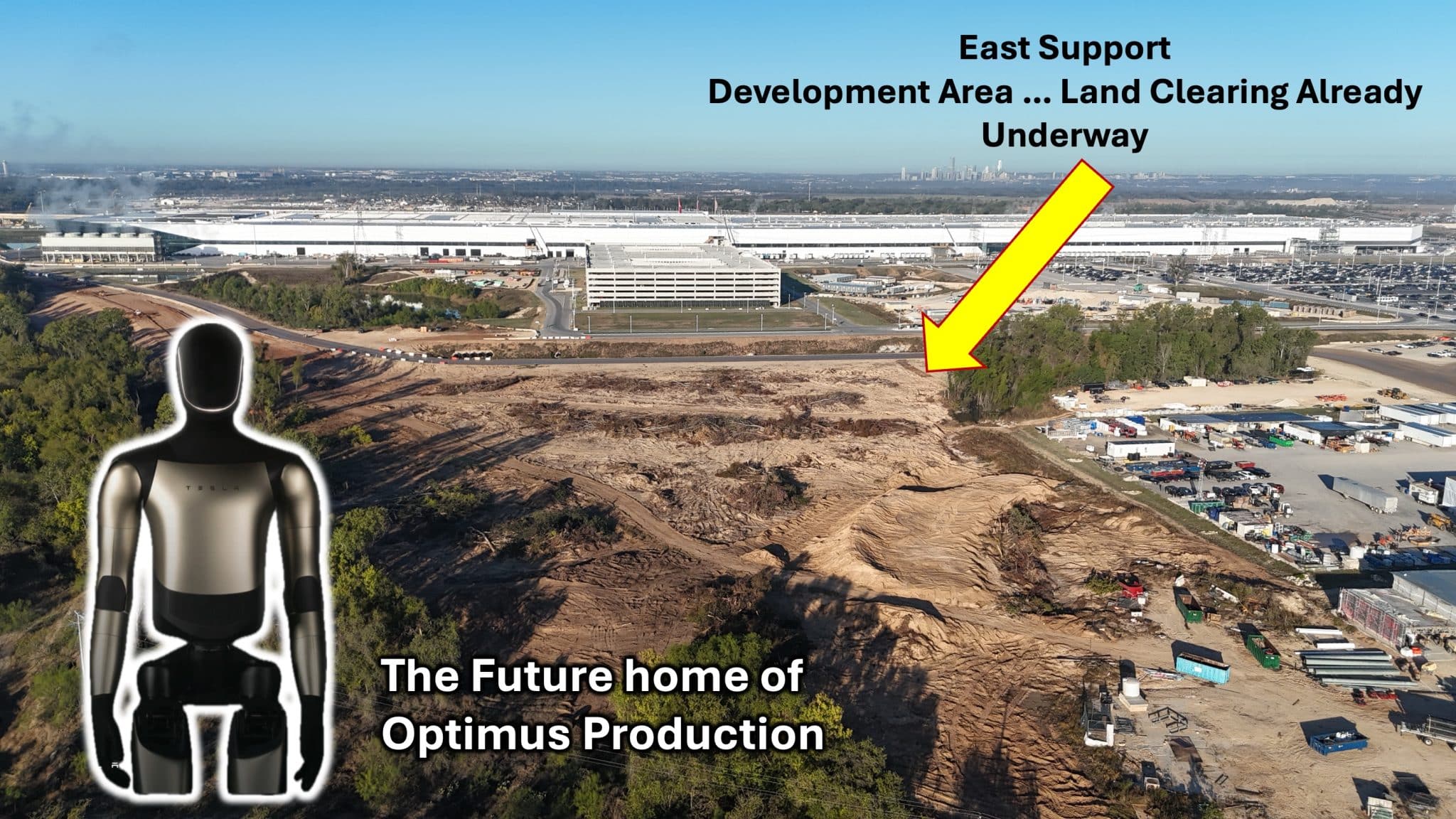 Tesla Breaks Ground on Optimus Factory Beside Giga Texas - Drive Tesla