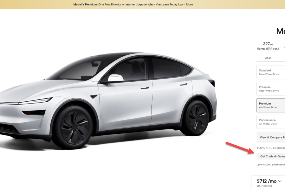 model y trade in