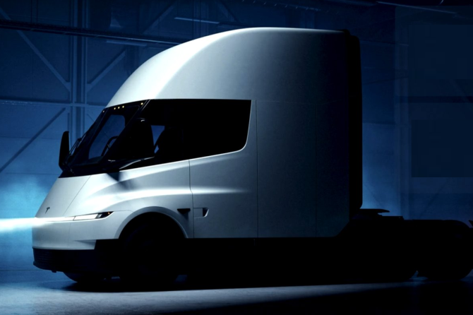 updated tesla semi design