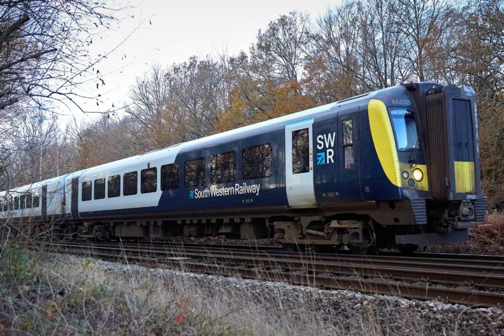 SWR Class 444 train in New Forest