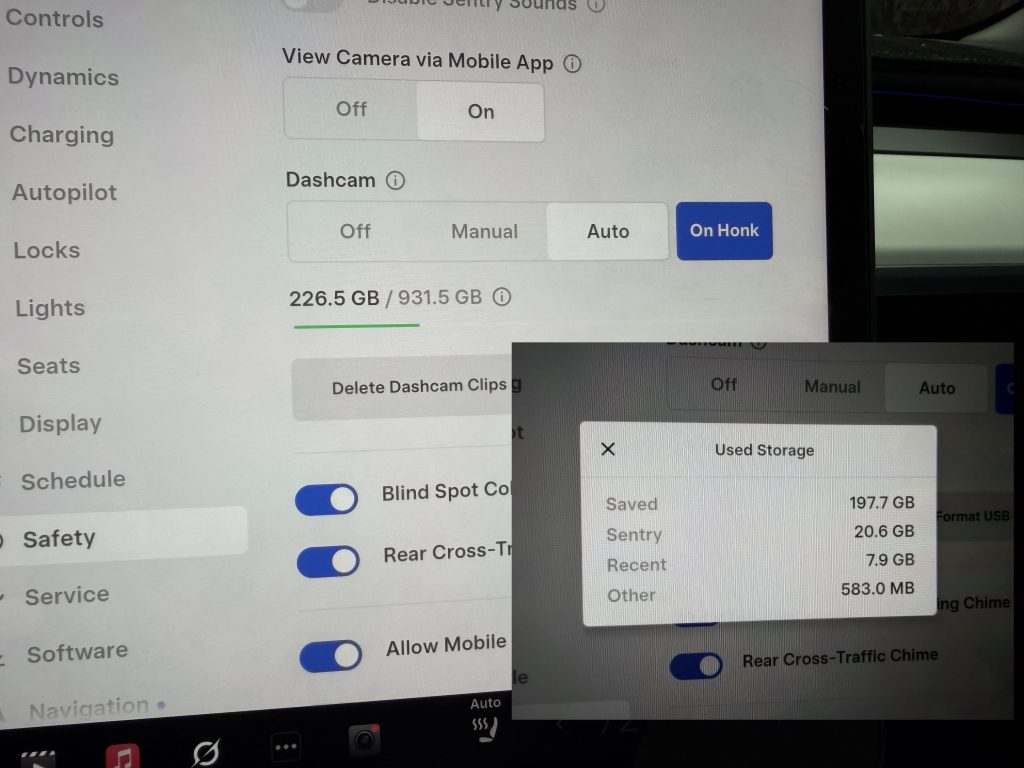 dashcam storage