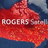 Rogers Satellite logo over a map of Canada