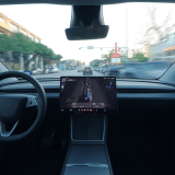 Tesla FSD view from driver's seat