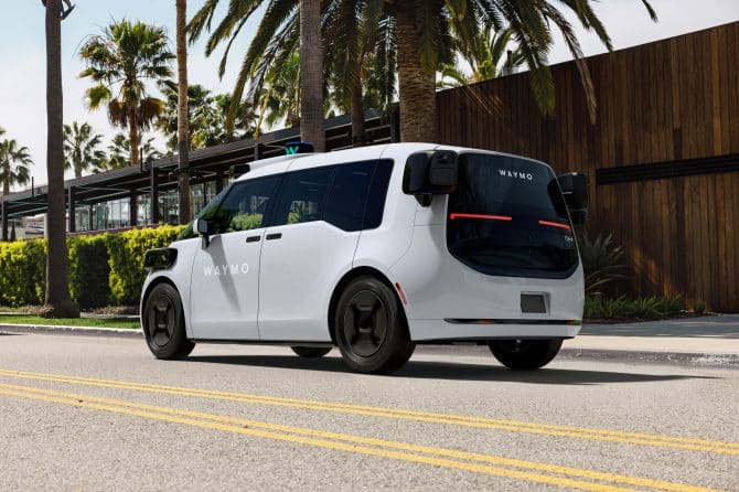 Waymo Ojai rear three-quarter view