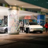 Tesla showroom in a Japanese mall