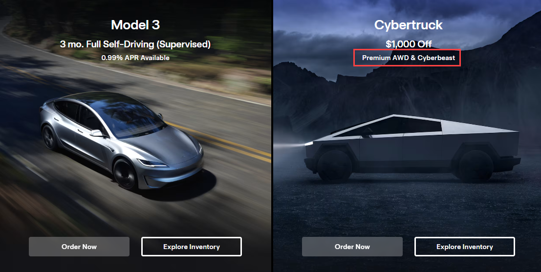 Tesla Removes $59,990 Cybertruck AWD From Referral Program as Orders Surge