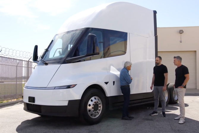 tesla semi jay lenos garage