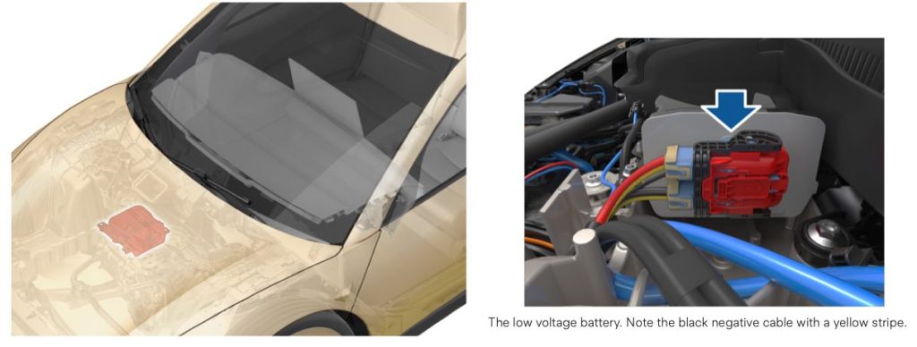 cybercab low voltage battery location