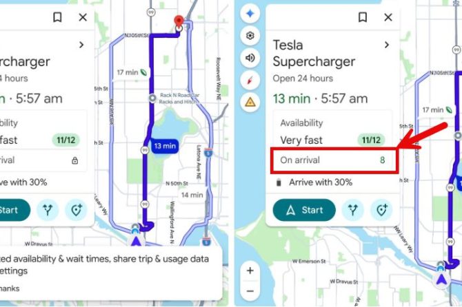 google maps tesla supercharger