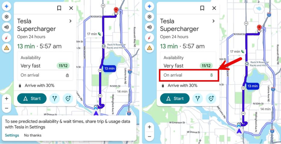 google maps tesla supercharger