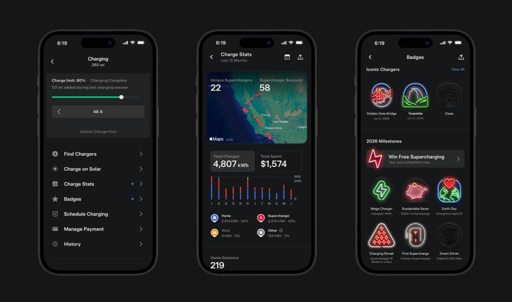 tesla charge stats v2