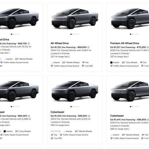used cybertruck inventory listings