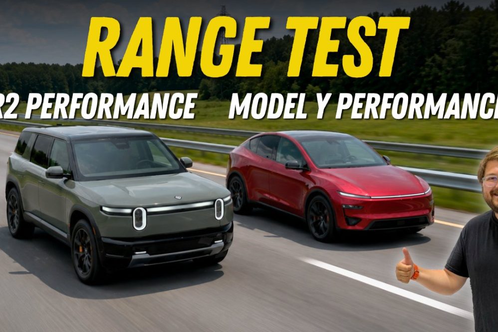 rivian r2 vs tesla model y range test