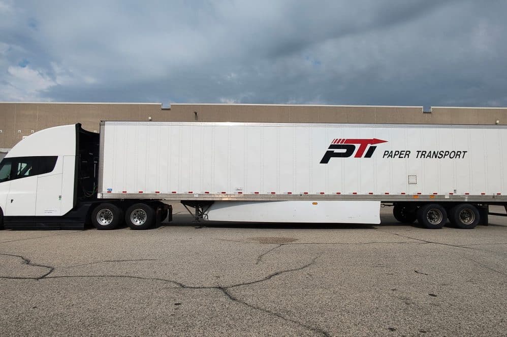 tesla semi paper transport
