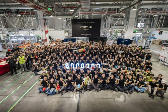 giga shanghai 6 million battery packs