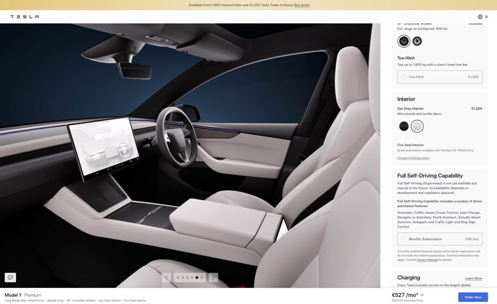 model y premium zen grey europe