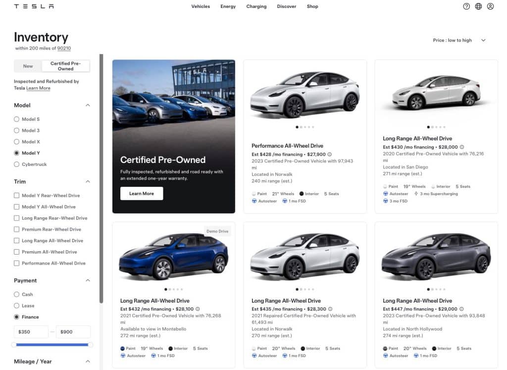 tesla certified pre-owned inventory
