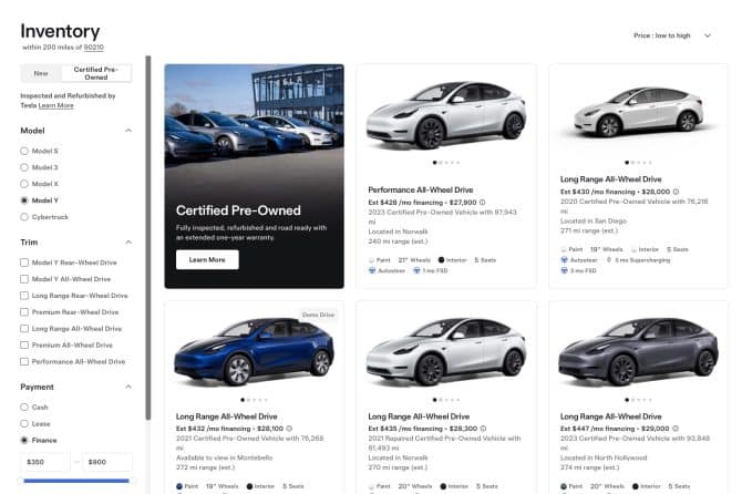 tesla certified pre-owned inventory