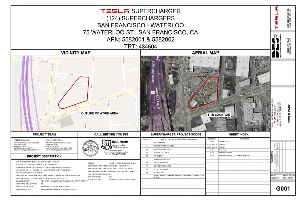 tesla supercharger san francisco map plans