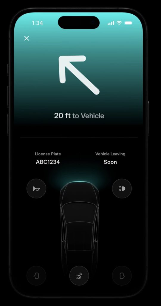cybercab light strip in app