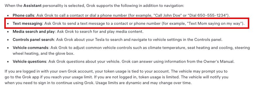 grok text messaging