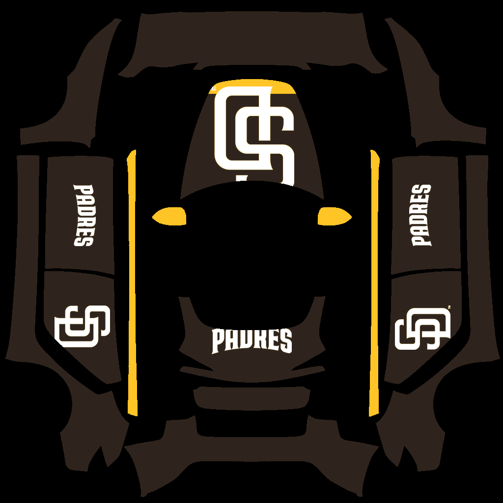 San Diego Padres Paint Shop wrap