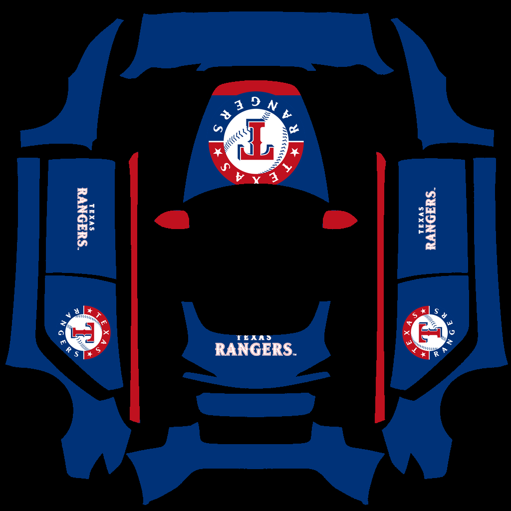 Texas Rangers Paint Shop wrap