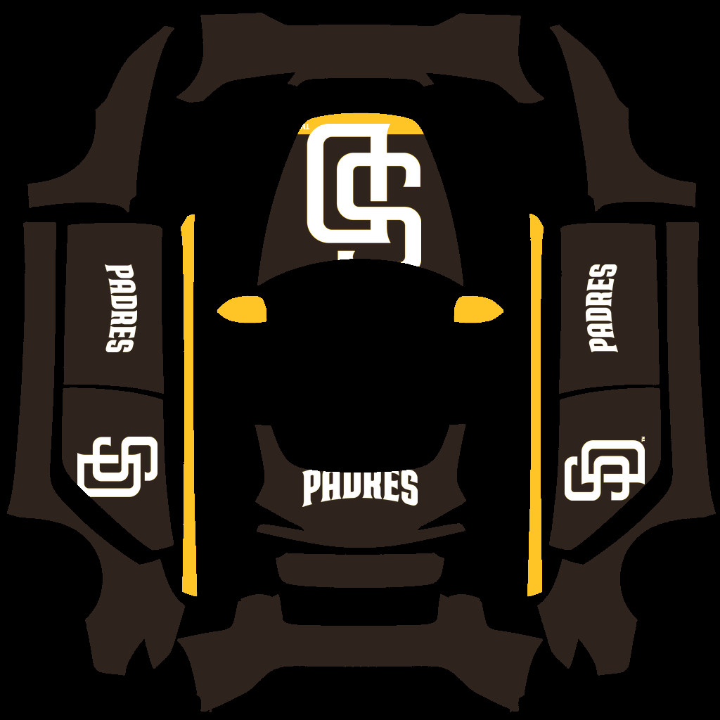 San Diego Padres Paint Shop wrap