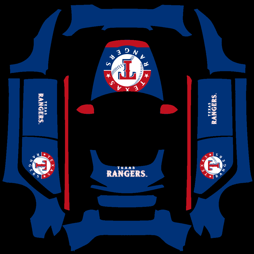 Texas Rangers Paint Shop wrap
